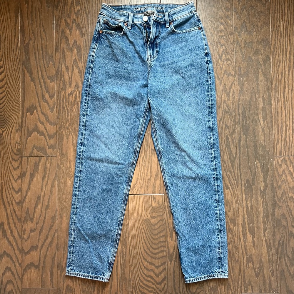 American Eagle Outfitters High-Rise Blue Denim Jeans